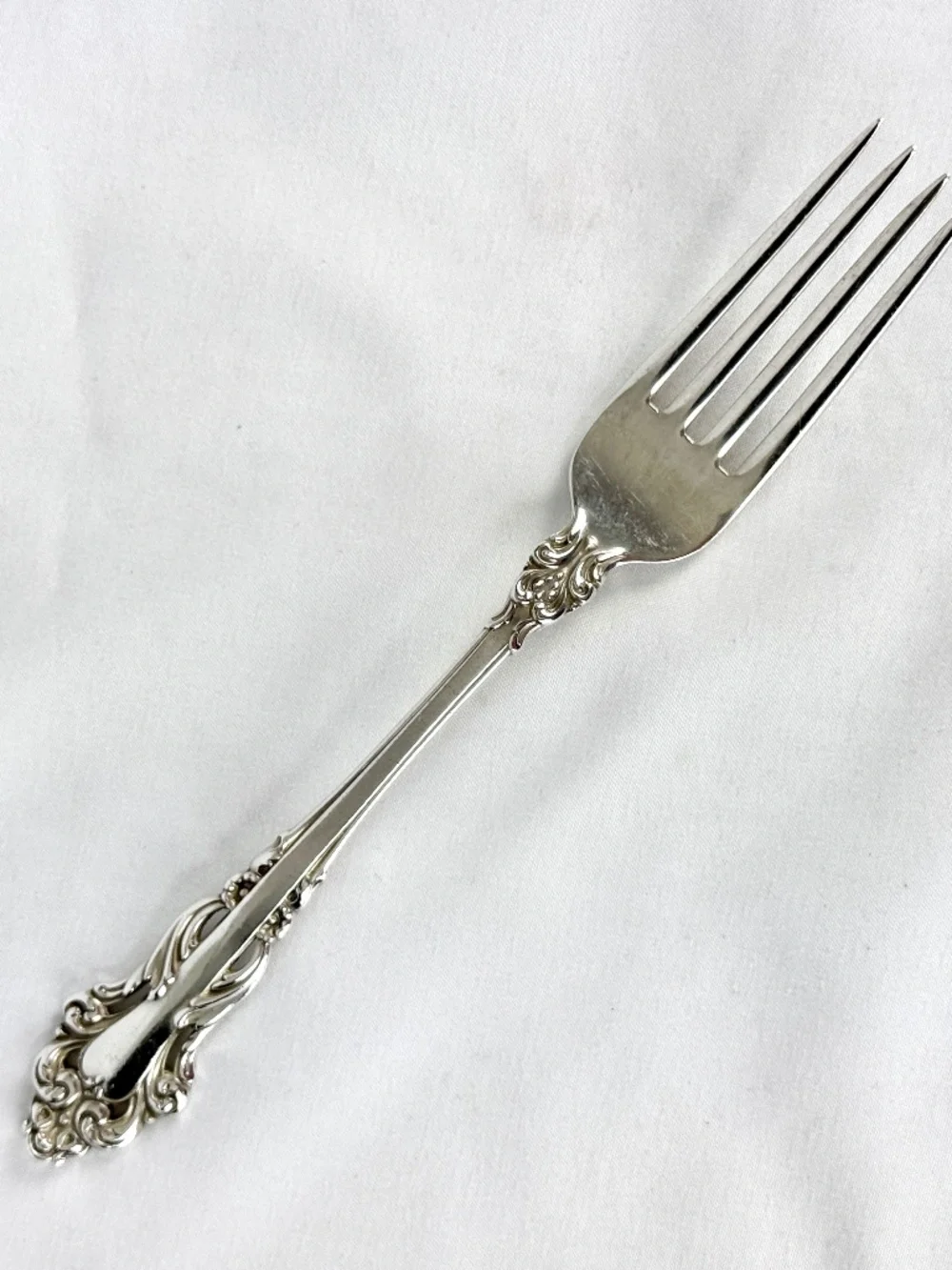 Vintage Grand Renaissance Sterling Silver Dinner Fork Reed and Barton 1970s
